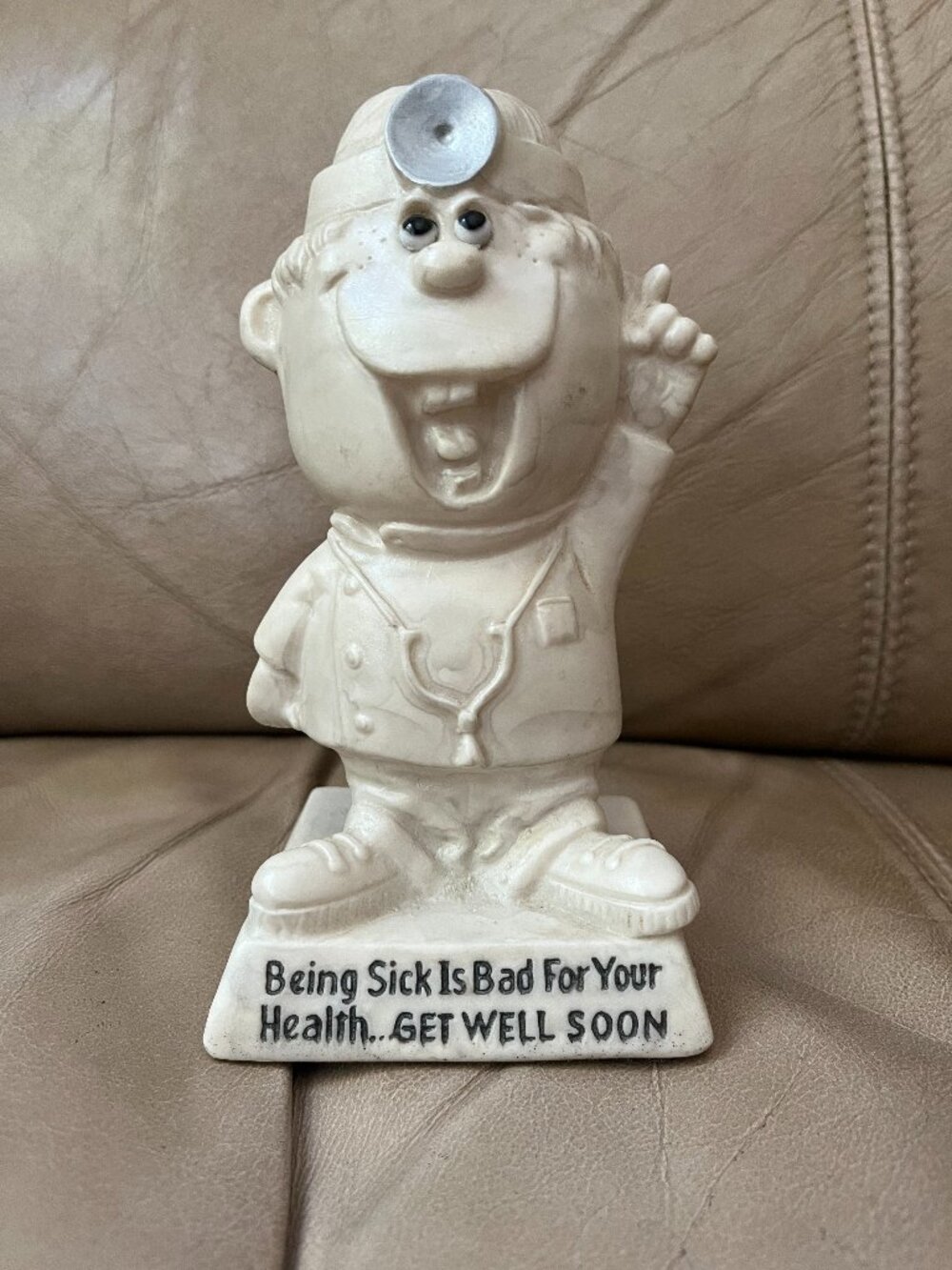 Vtg 1970 Russ Wallace Figurine Get Well Soon